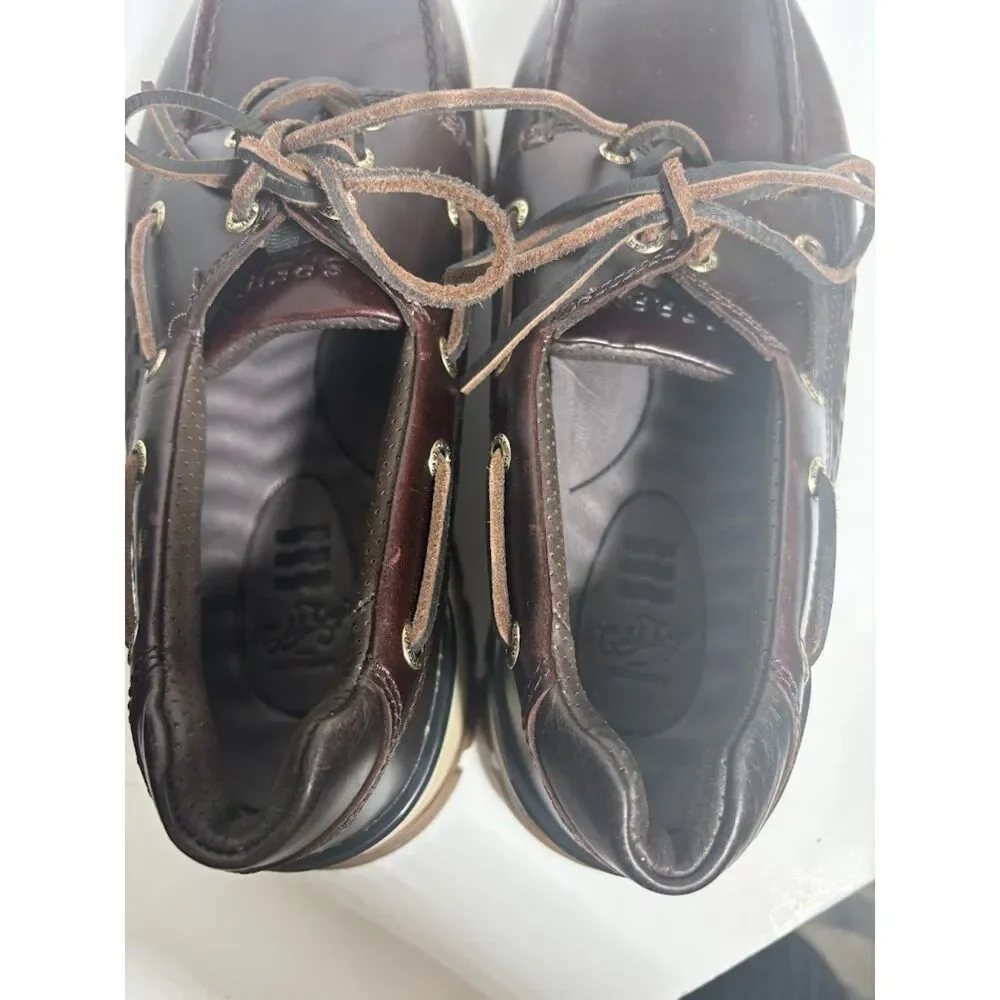 Sperry Billfish Boat Shoes Gold Cap Brown Leather Plushwave 8.5 Men's Preppy